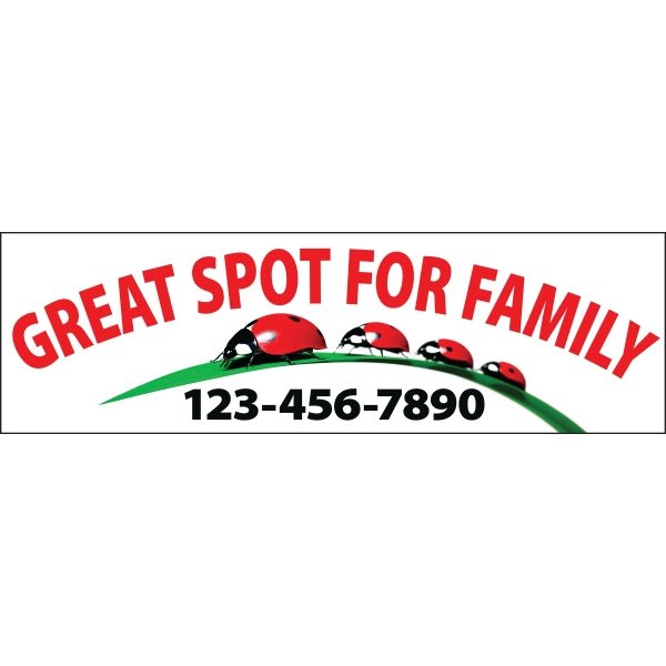 Semi-Custom Horizontal Banner, Lady Bugs, 15' X 4'