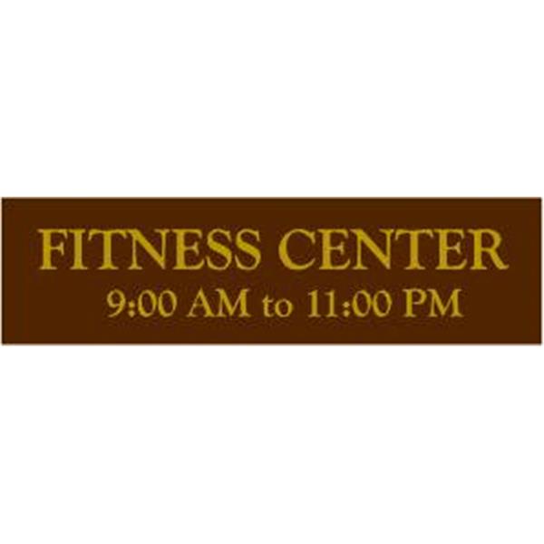 Back Engraved Custom Interior Sign, Brown, 8 X 2