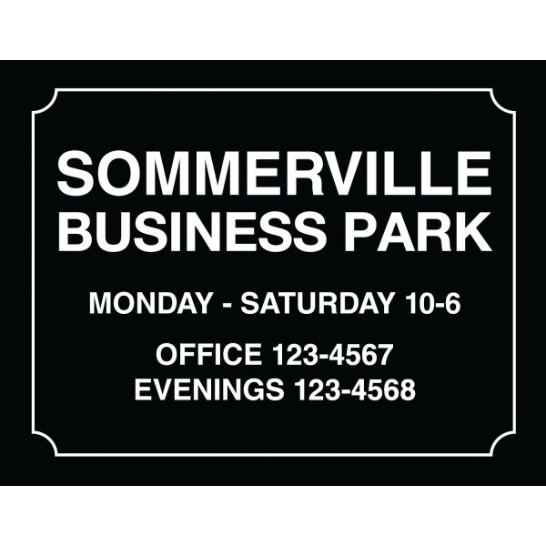 Back Engraved Custom Interior Sign, Black, 10 X 8