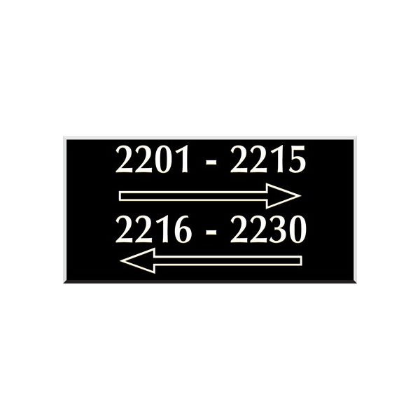 Front Engraved Sign, Black, 8 X 5