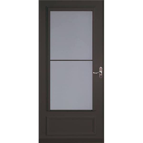 Larson 36 In X 81 In Lifestyle Brown Wood Core Mid-View Storm Door