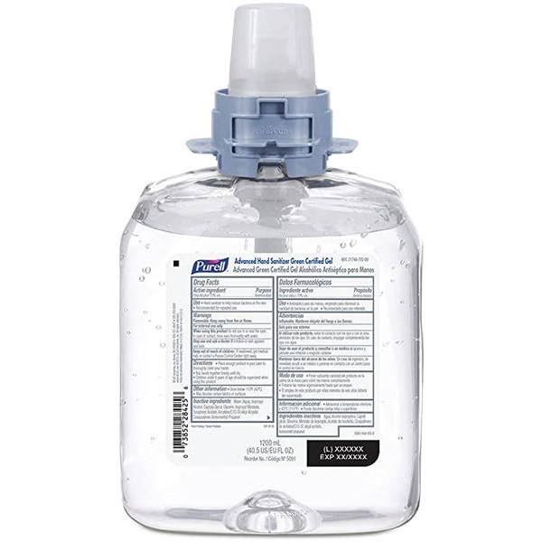 Purell Advanced Hand Sanitizer Refills For Fmx-12 Dispenser, 1200 Ml, Case Of 4