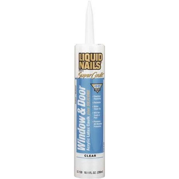 Liquid Nails Super Caulk 10.1 Oz Clear Interior/Exterior Window And Door Caulk
