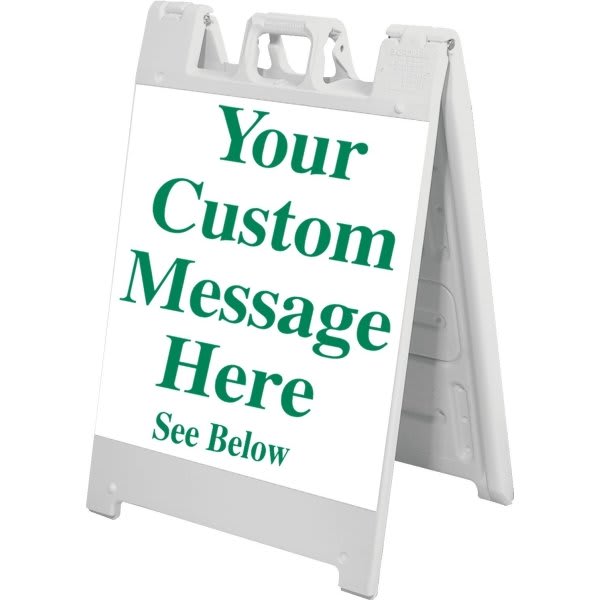 Custom Permanent A Frame Kit, White, 25 X 36