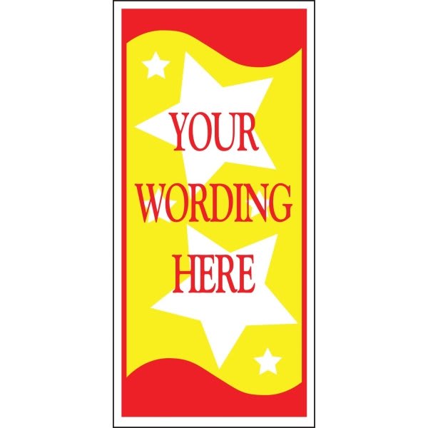 Semi-Custom Lawn Banner, Red And Yellow, 15 X 32