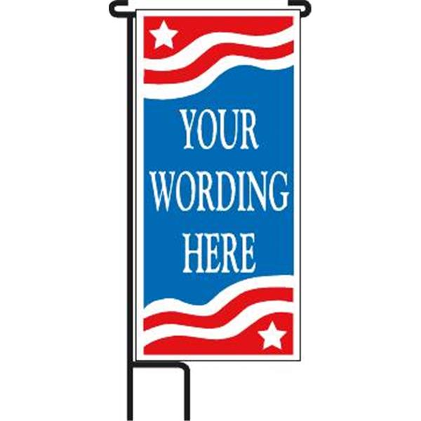 Semi-Custom Lawn Banner Kit, Patriotic, 15 X 32