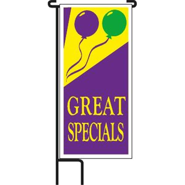 Great Specials Lawn Banner Kit, Festive, 15 X 32