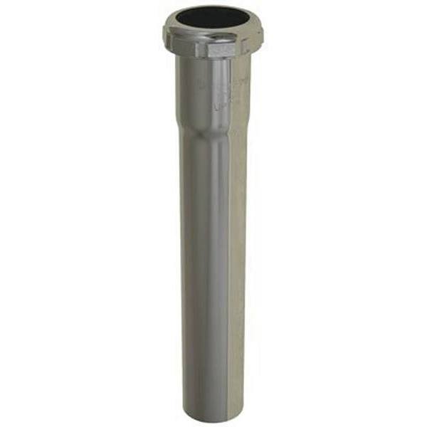 Premier 1-1/4 In X 8 In Brass Extension Tube With Slip Joint, Chrome, 17-Gauge