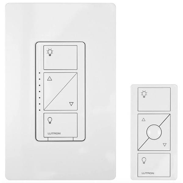 Lutron Caseta Wireless Smart Lighting Dimmer Switch And Remote Kit White