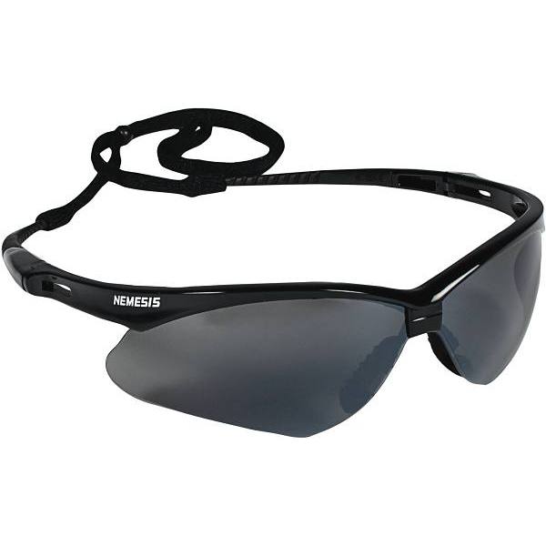 Kleenguard Nemesis Safety Eyewear, Smoke Mirror With Black Frame