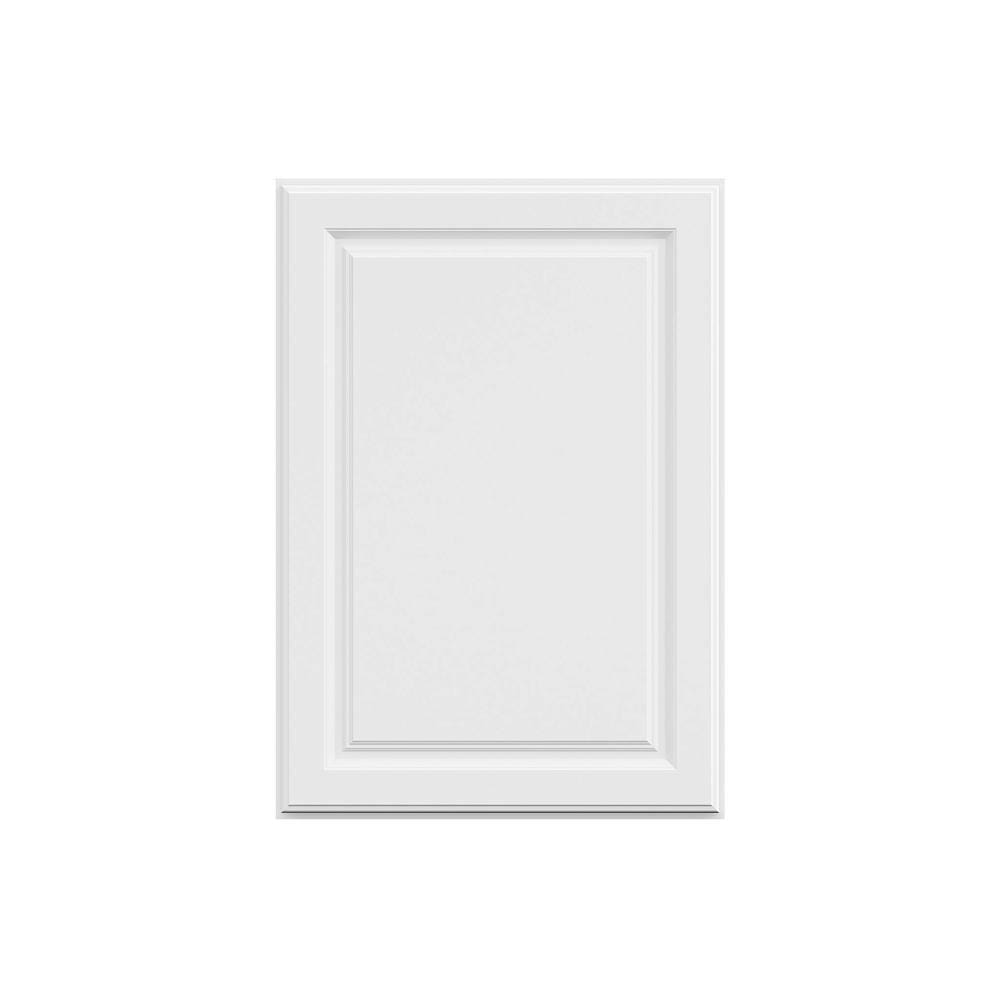 Hampton Bay 21in. W X 30in. H X 12in. D Hampton Raised Panel Assembled Wall Cabinet, Satin White