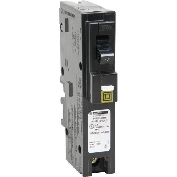 Square D Homeline 15 Amp SinglePole Combination Arc Fault Circuit