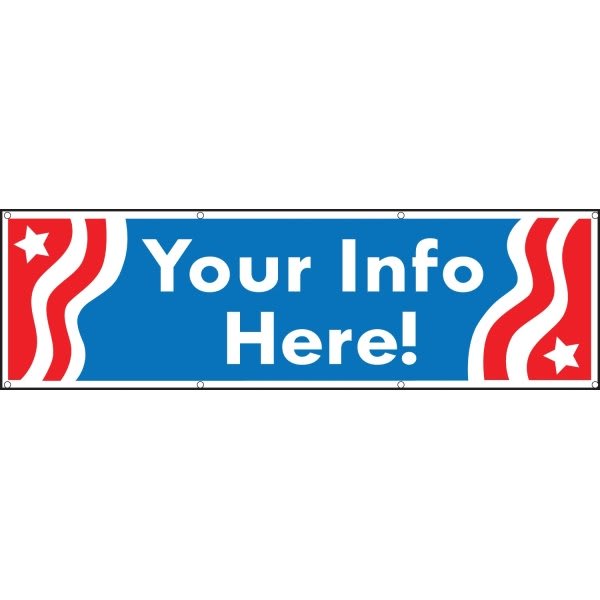 Semi-Custom Banner, Patriotic, 20' X 4'