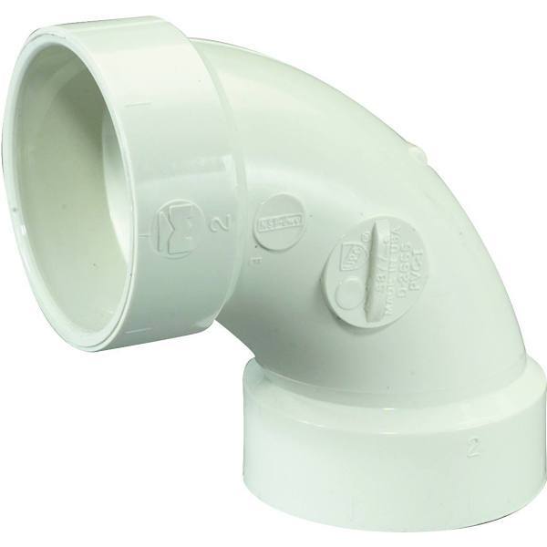 Nibco 2 In Pvc Dwv 90-Degree Hub X Hub Elbow Fitting