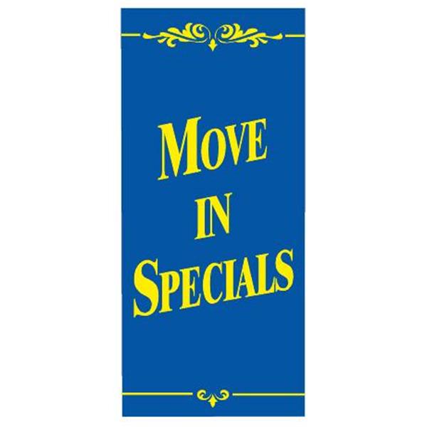 Move In Special! Lawn Banner, Blue And Yellow, 15 X 32