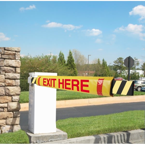 Gate Arm Sleeve, Yellow Stock Legend Exit Here