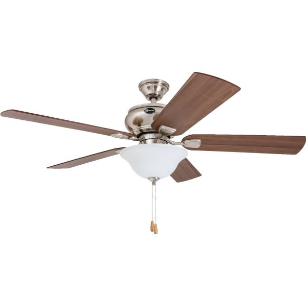Seasons® 52 In. 5-Blade LED Dual Mount Ceiling Fan W/ Light (Brushed Nickel)