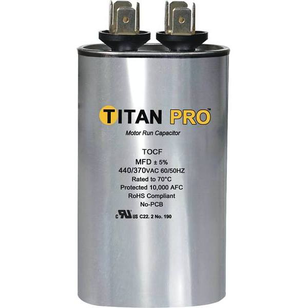 Titan Run Capacitor 35 Mfd 440/370-Volt Oval