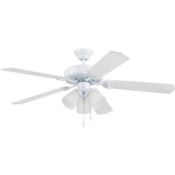 Seasons® 52 In. 5-Blade LED Ceiling Fan W/ Light (Ribbed Glass)