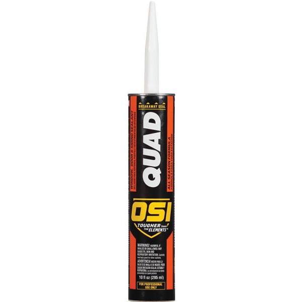 Osi 10 Fl Oz Quad Advanced Formula Ext Window, Door, And Siding Sealant, White