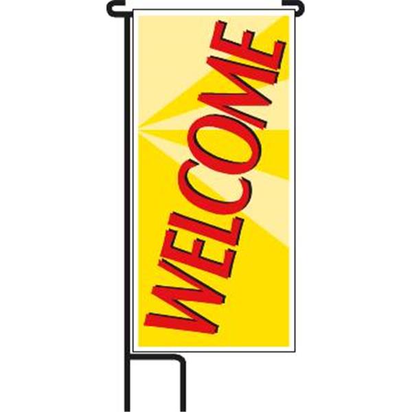 Spotlight Welcome Lawn Banner Kit, 15 X 32