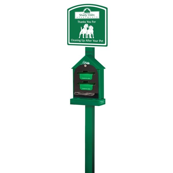 Fido House® 8 Ft. Select Kit Pet Waste Station (Green/black) HD Supply