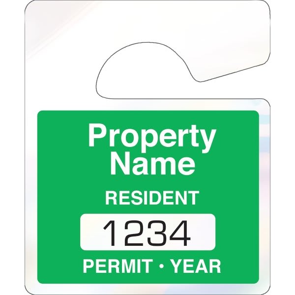 Fully Custom Holographic Parking Permit Tags, 2-1/2 X 3 Package Of 100