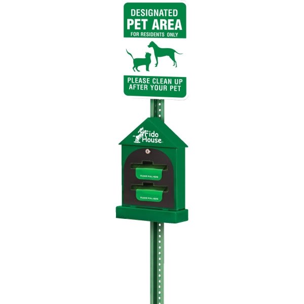 Fido House® 8 Ft. Companion Kit Pet Waste Station W/ Roll Bag Kit