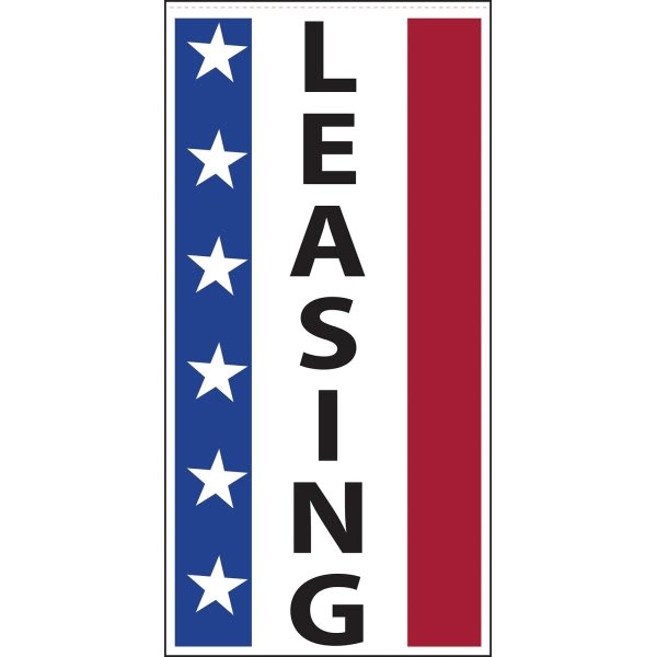 Leasing Lawn Banner Kit, Patriotic, 15 X 32