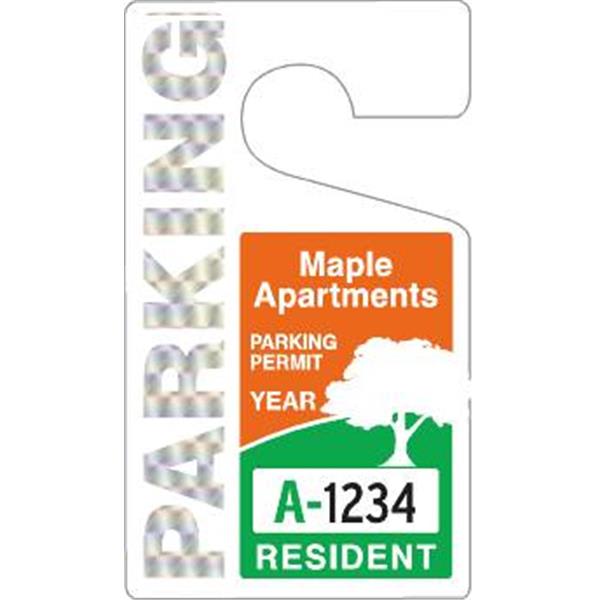 Parking Permit Tags, Prismatic Letter Inlay, 2.75"w X 4.75"h, Package Of 100
