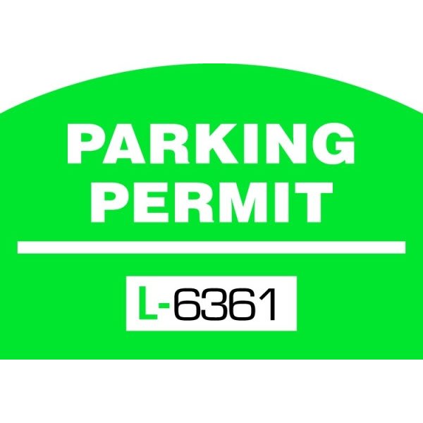 Parking Permit Window Stickers, Green, 3 x 2, Package of 100 HD Supply