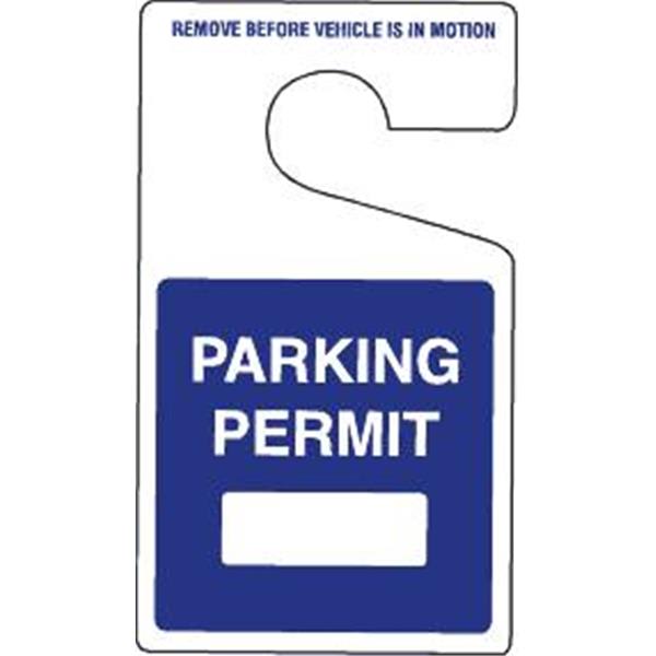 Temporary Window Parking Permit Cards Blue 4 1/4 x 3 1/4 Package of