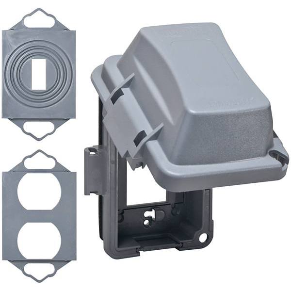 Taymac N3r Gray 1-Gang Weatherproof Electrical Outdoor Outlet Cover