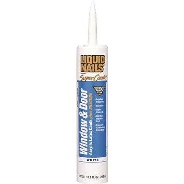 Liquid Nails Super Caulk 10.1 Oz White Interior And Exterior Window/Door Caulk