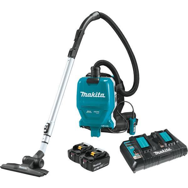 Makita 18v X 2 Lx T Li-Ion Brushless Backpack Dry VAC 1/2 Gal HEPA Kit 5.0ah