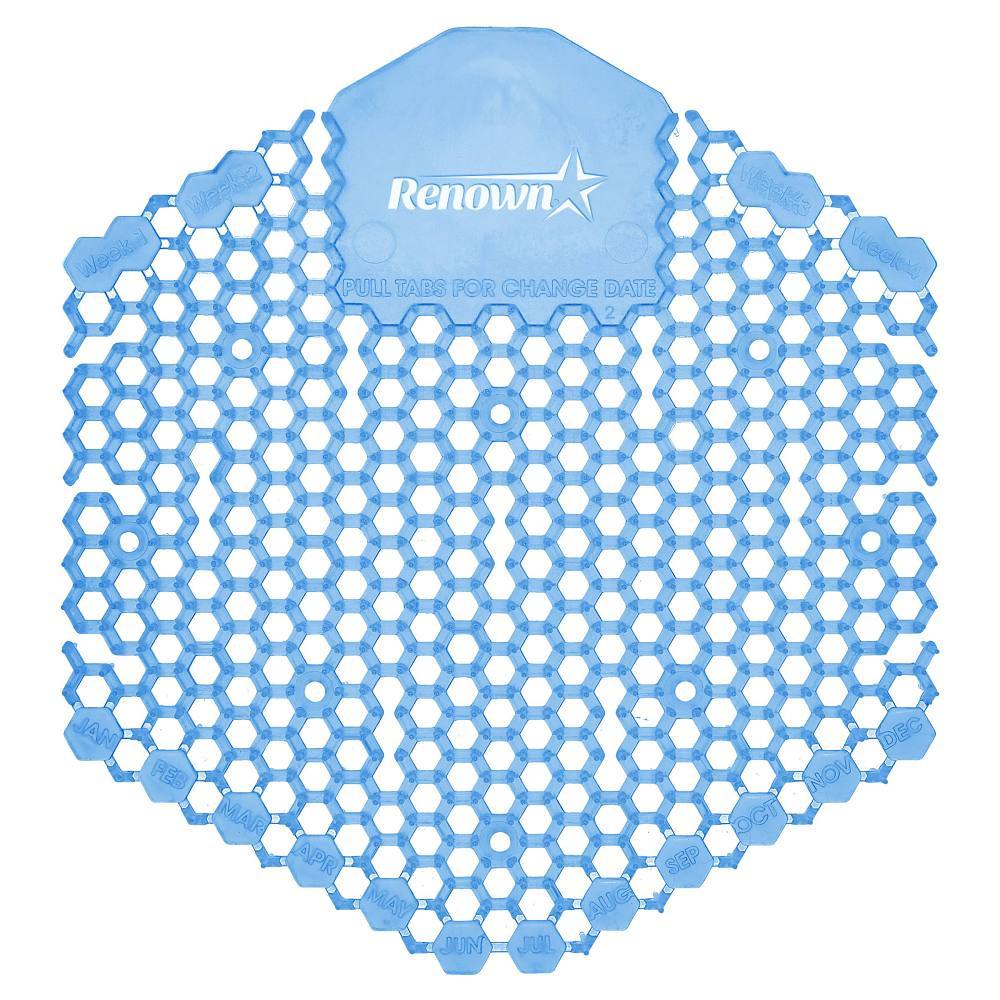 Renown Wave 3d 30-Day Anti-Splash Urinal Screen, Cotton Blossom Scent, Package Of 10