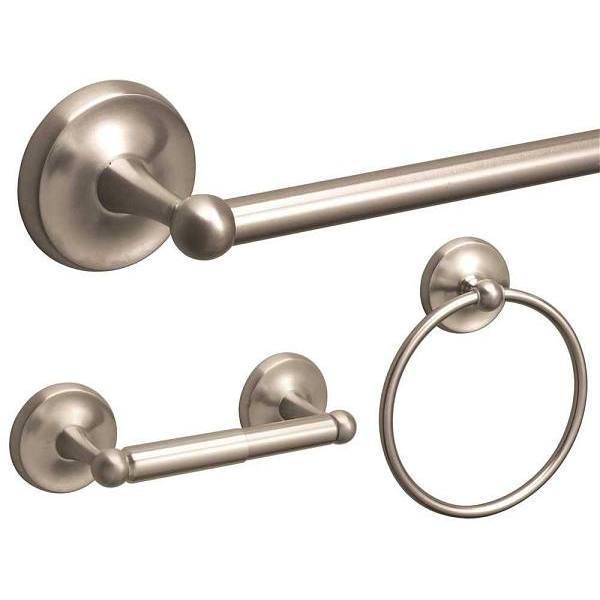 Delta Crestfield 3Piece Bath Hardware Set In Brushed Nickel HD Supply