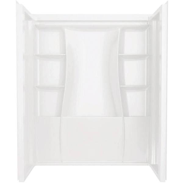 Delta Classic Alcove Shower Surrounds, 60" X 73.25" X 32",  High Gloss White
