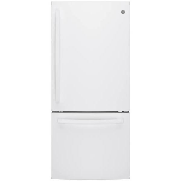 GE ENERGY STAR 21.0 cu. ft. Bottom Freezer Refrigerator With Ice Maker, White