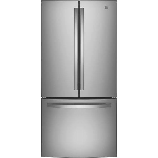 GE ENERGY STAR 18.6 cu. ft. 33in. French Door Refrigerator With Ice Maker, Stainless Steel