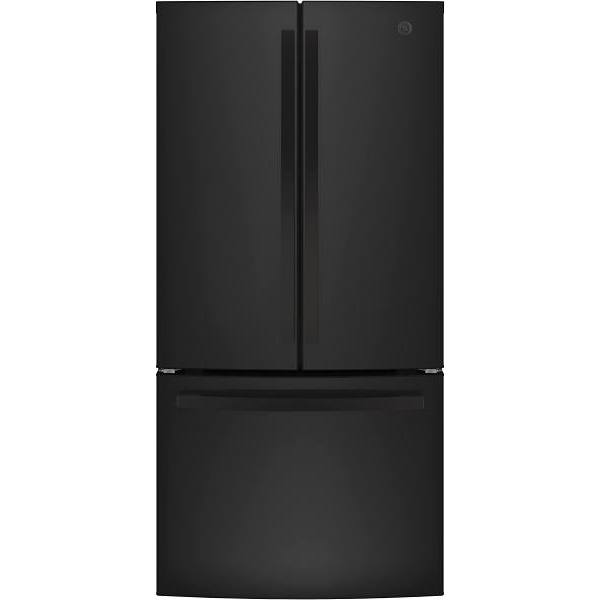 GE ENERGY STAR 18.6 Cu. Ft. French Door Refrigerator With Ice Maker, Black
