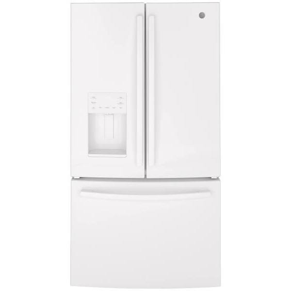 GE ENERGY STAR 25.7 cu. ft. 36in. French Door Refrigerator With Ice Maker, White, ADA
