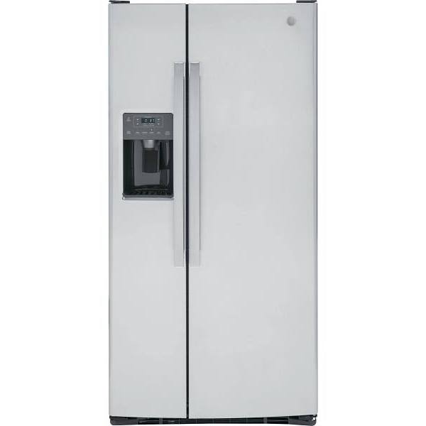 GE 23.0 cu. ft. 33in. W Side By Side Refrigerator With Ice Maker, Stainless Steel