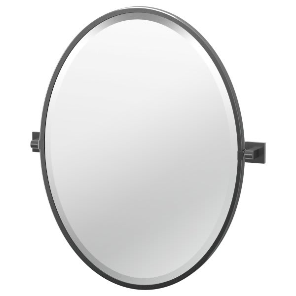 Gatco Elevate Framed Oval Mirror In Matte Black