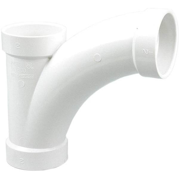 Nibco 3 In. PVC DWV All-Hub Long-Radius Combination Sanitary Tee