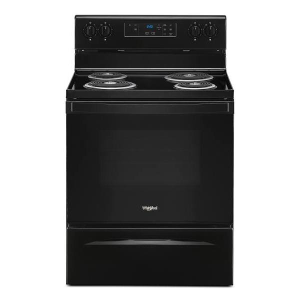 Whirlpool 30 In. 4.8 cu. ft. Coil Electric Freestanding Range, Manual Clean, Black