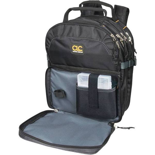 Custom Leathercraft 13" Width, Black, Heavy-Duty Tool Backpack