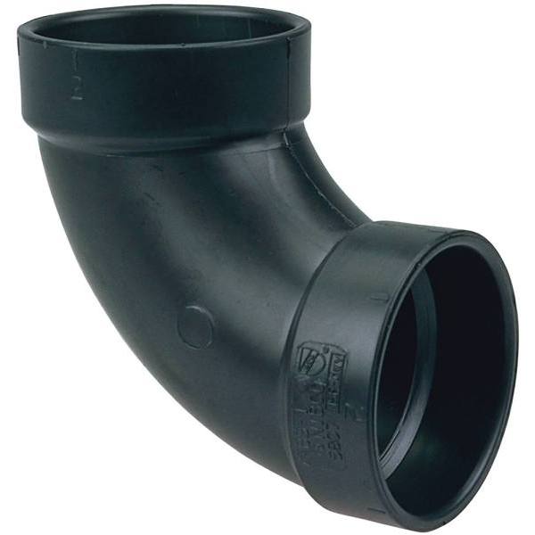 Nibco 3 In. ABS DWV 90-Degree Hub X Hub Elbow