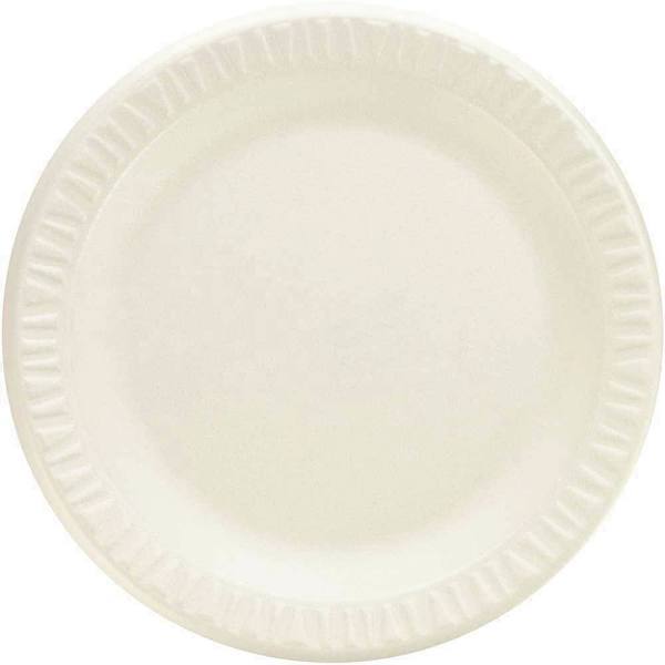 Dart 9 In. White Non-Laminated Concorde Plate (500-Case)