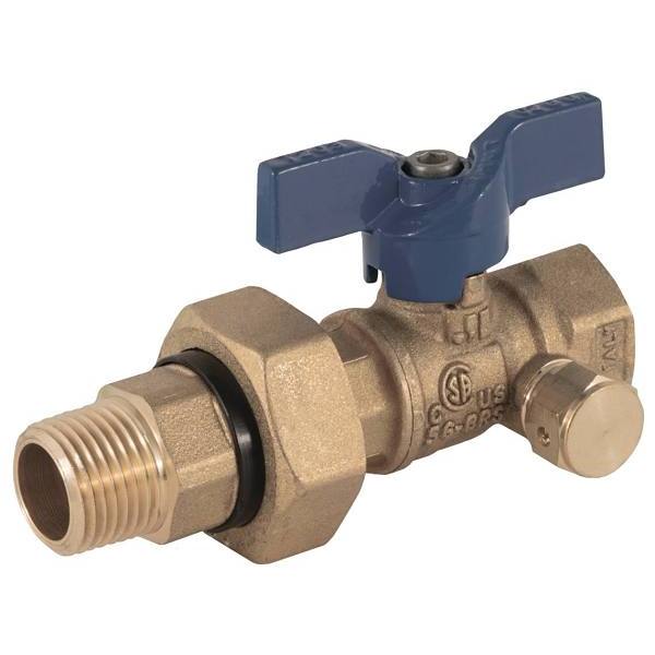 Jomar 1/2 In. Mnpt X 1/2 In. Flare Bluecap Gas Ball Valve W/ Dielectric Union